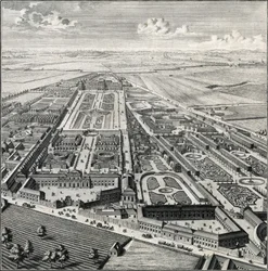 Vue du jardin du prince Eugène et des jardins adjacents du couvent des Salésiennes et du prince Schwarzenberg