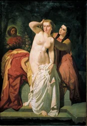 David et Bethsabée, David espionnant Bethsabée au bain
