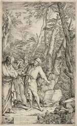 Diogène jetant son bol