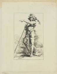 Figure avec bâton pointant