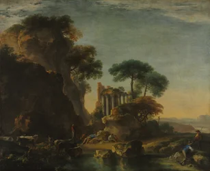 Ruines dans un paysage rocheux, vers 1640