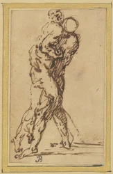 Deux lutteurs