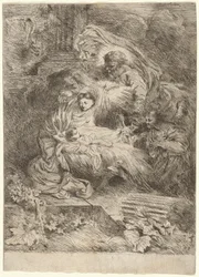 La Nativité avec Dieu le Père et le Saint-Esprit