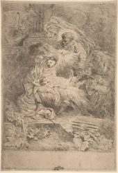 La Nativité avec Dieu le Père et le Saint-Esprit