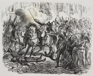 Insurrection de Madrid, lithographie de Salvatore Puglia de l