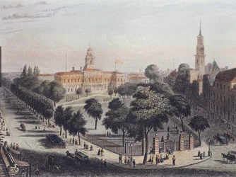 Vue de New York, États-Unis (gravure du XIXe siècle)