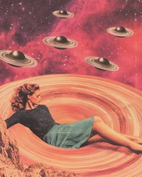 Femme cosmique rétro