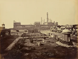Delhi ; le Jumma Musjid, depuis le nord