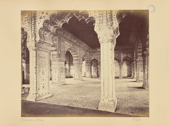 Delhi ; le palais, intérieur du Dewan-i-Kass
