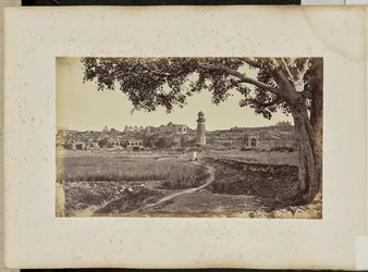 Fatehpur Sikri; vue générale des ruines (côté ouest), au pied de la colline