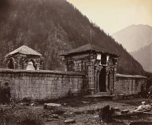 Temple à Naveshera, Cachemire, Inde