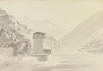 Vue du pont à Wandepore [Wangdu Phodrang]