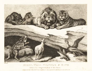 Un procès entre animaux, avec lion et tigre comme juges