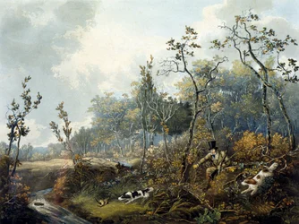 Chasse à la bécasse, gravé par H.C. Pyall