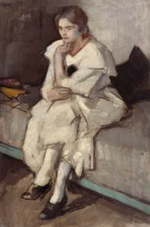 Fille en Robe Blanche