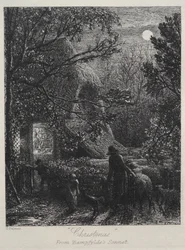 Noël pliant le dernier mouton, 1850