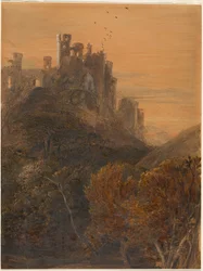 Le château enchanté au crépuscule