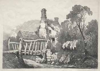 Une série de bâtiments anciens et de cottages ruraux dans le nord de l