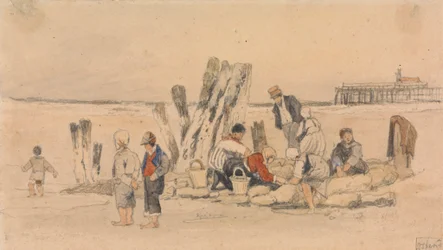 Pêcheurs sur la plage, Ostende
