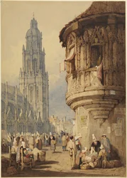 Scène de marché