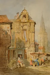 Marché à Bruges, début du 19ème siècle