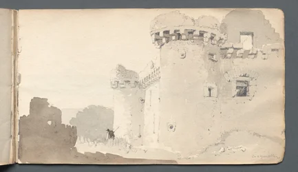 Carnet de croquis : Château en ruine, 1814