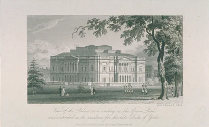 Vue de York House et Green Park, vers 1800