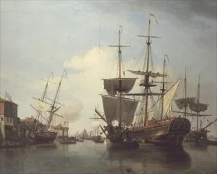Navire charbonnier sur la Tamise près de Deptford