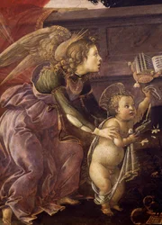 Madone et Enfant avec trois anges (Madonna del Padiglione), (détail)