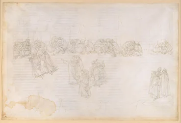 La Divine Comédie, Purgatoire XIII. Deuxième cercle du Purgatoire : pénitence pour la jalousie et la schadenfreude ; entretien avec Sapia Salvani