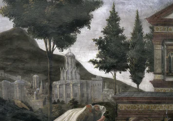 La Purification du lépreux et la Tentation du Christ, dans la Chapelle Sixtine : détail d