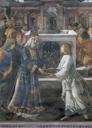 La Purification du lépreux et la Tentation du Christ, dans la Chapelle Sixtine : détail de la cérémonie de purification, 1481 (détail)
