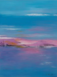 Reflets roses, 2019 (acrylique sur toile)
