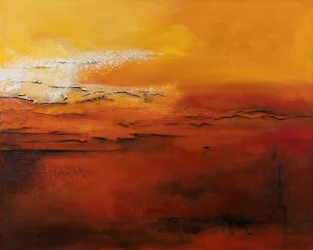 Coucher de soleil, 2022 (technique mixte sur toile)