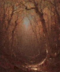 Automne, un chemin forestier