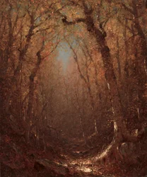 Automne, un chemin forestier, 1876