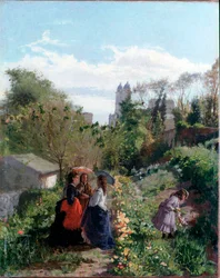 Dames dans un jardin
