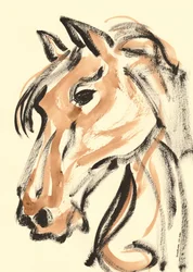 Esquisse abstraite de cheval