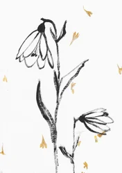 Délicat croquis floral