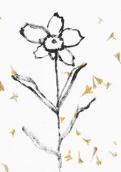 Délicat croquis de fleur