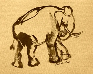 Élégant éléphant à l