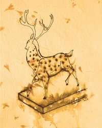 Élégant cerf tacheté
