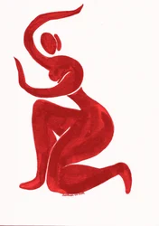 Nu rouge fluide