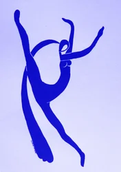 Danseuse bleue gracieuse