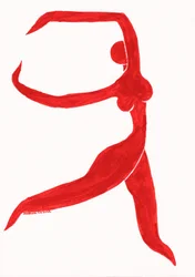Gracieuse danseuse rouge