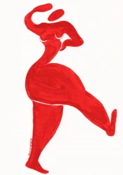 Femme rouge dansante