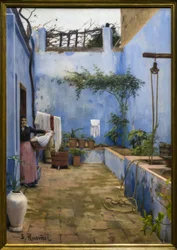 Le patio bleu