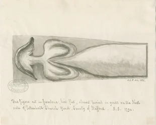 Église de Tettenhall - Couvercle de tombe : tracé