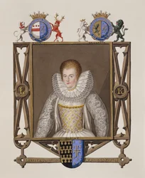 Portrait de Lettice Knollys (vers 1541-1634), fille de Sir Francis Knollys, tiré de «Memoirs of the Court of Queen Elizabeth», publié en 1825