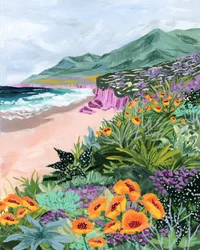 Fleurs côtières aux couleurs éclatantes